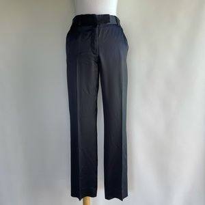 Stella McCartney Navy Straight Leg Satin Trousers - sz 36